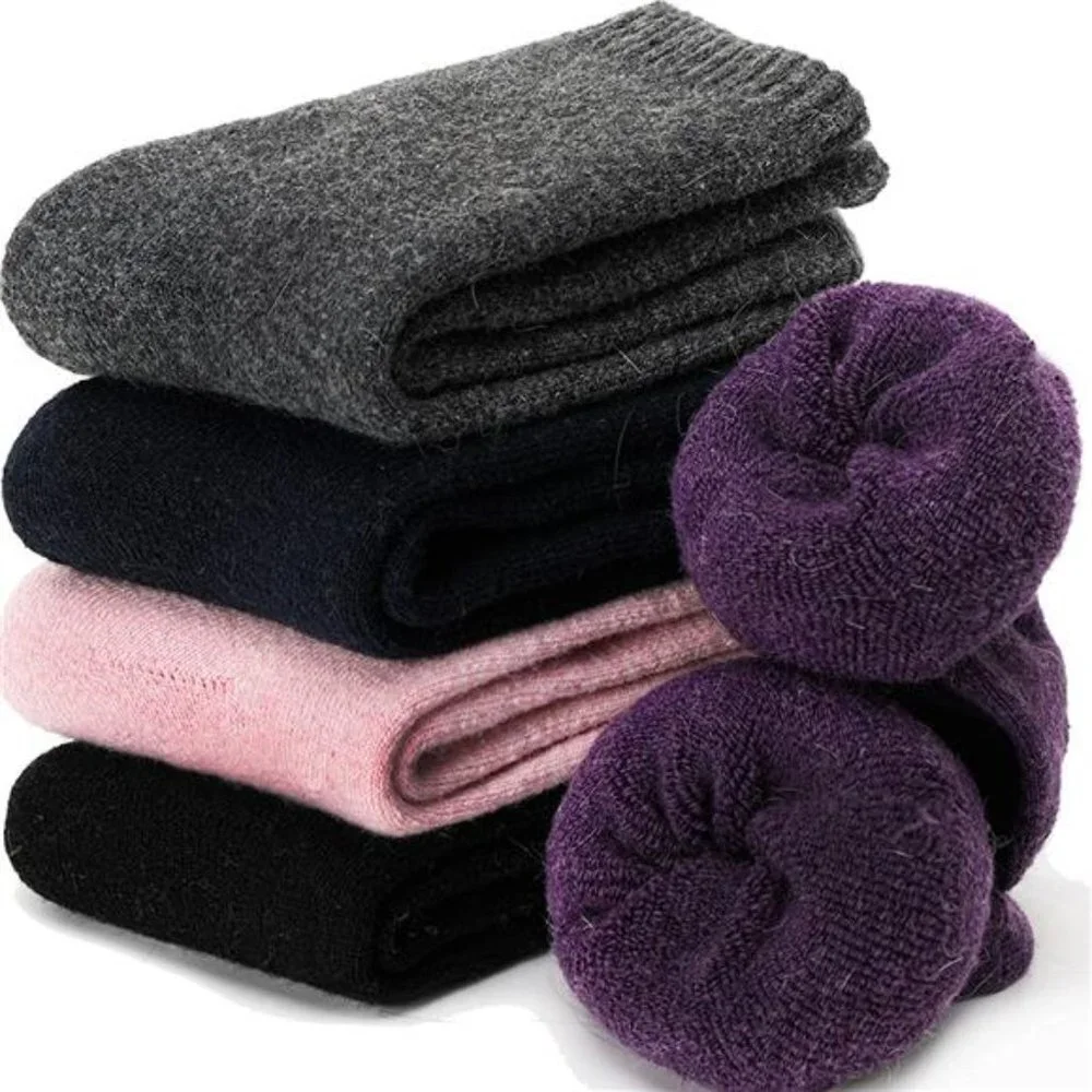 5 Pairs Women's Thermal Hiking Winter Boot Warm Thick Cozy Crew Comfy Socks